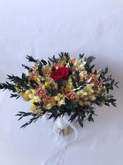 Buchet flori criogenate si eucalipt [4]