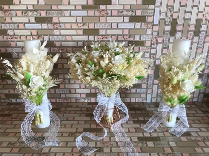 Pachet lumanari nunta + Buchet mireasa [1]
