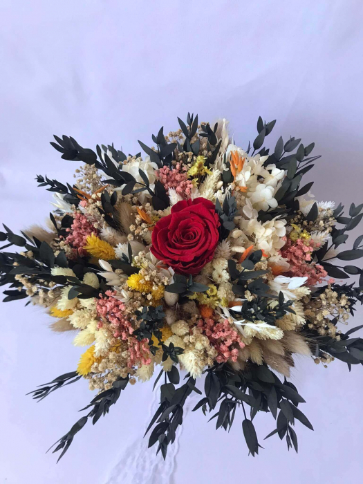 Buchet flori criogenate si eucalipt [2]