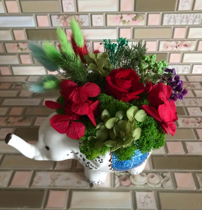Aranjament floral cu licheni elefant [1]