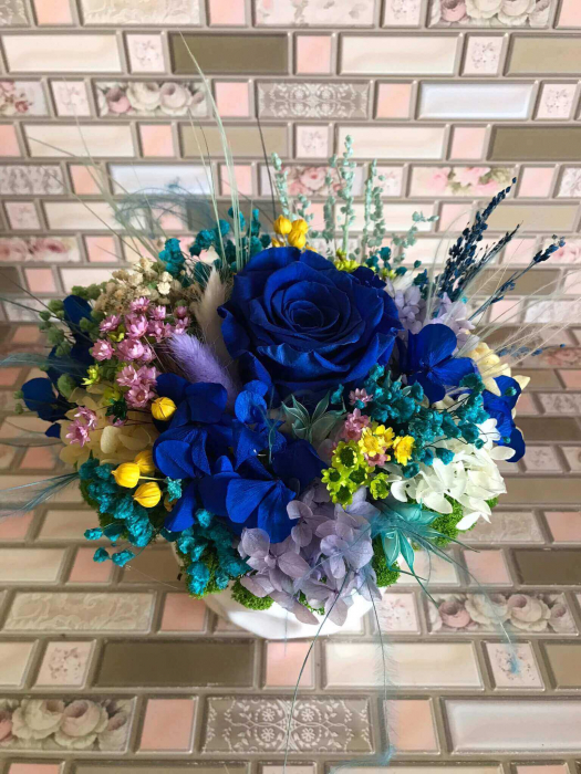 Aranjament floral cu licheni si flori uscate [1]