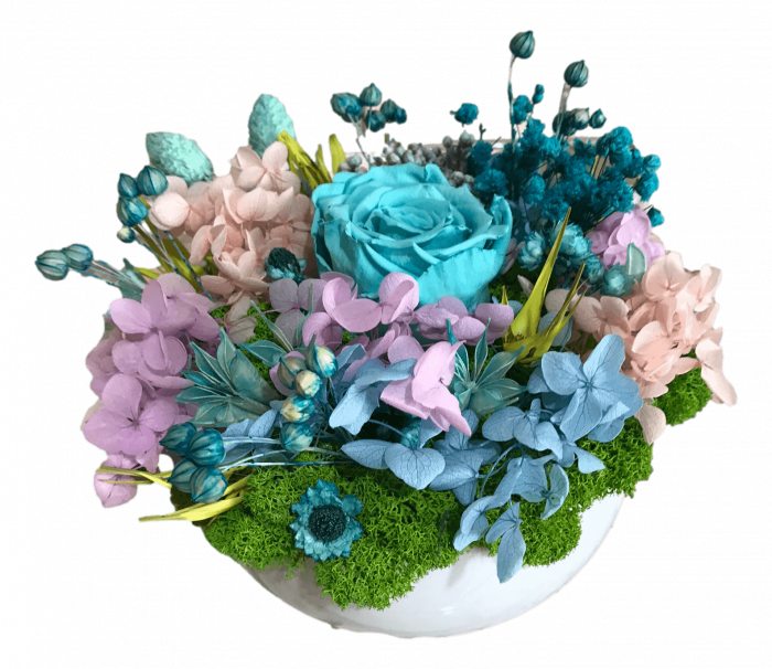 Aranjament floral cu licheni si flori uscate [1]
