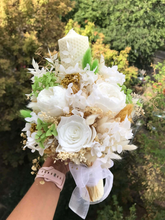 Pachet lumanari nunta + Buchet mireasa [5]