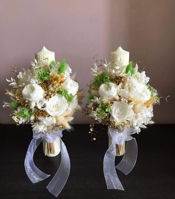 Pachet lumanari nunta + Buchet mireasa [2]
