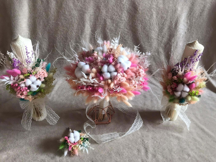 Pachet lumanari nunta + Buchet mireasa [7]