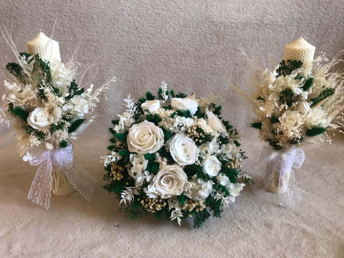 Pachet lumanari nunta + Buchet mireasa [1]