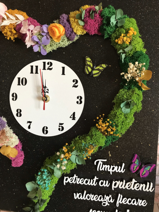Ceas decorativ cu licheni [3]