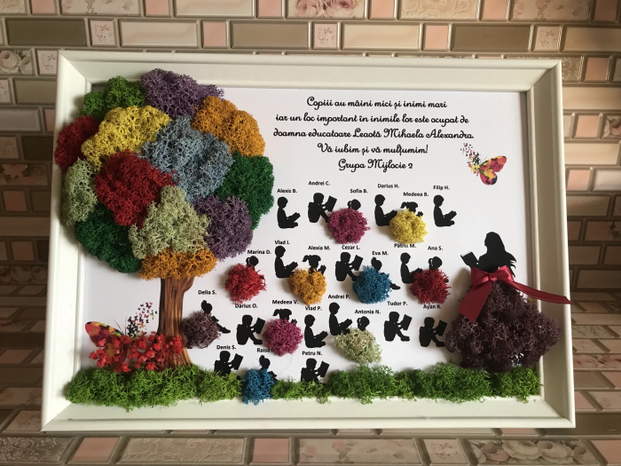Tablou cu licheni Invatatoare/Educatoare/Profesoara [2]