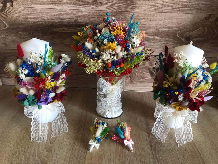 Pachet lumanari nunta + Buchet mireasa [2]