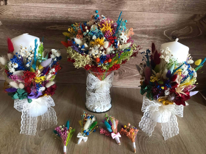 Pachet lumanari nunta + Buchet mireasa [3]