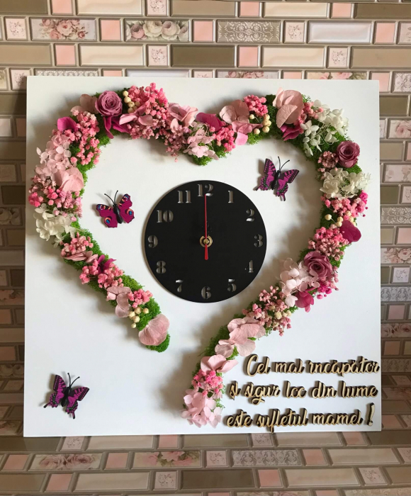 Ceas decorativ cu licheni [2]
