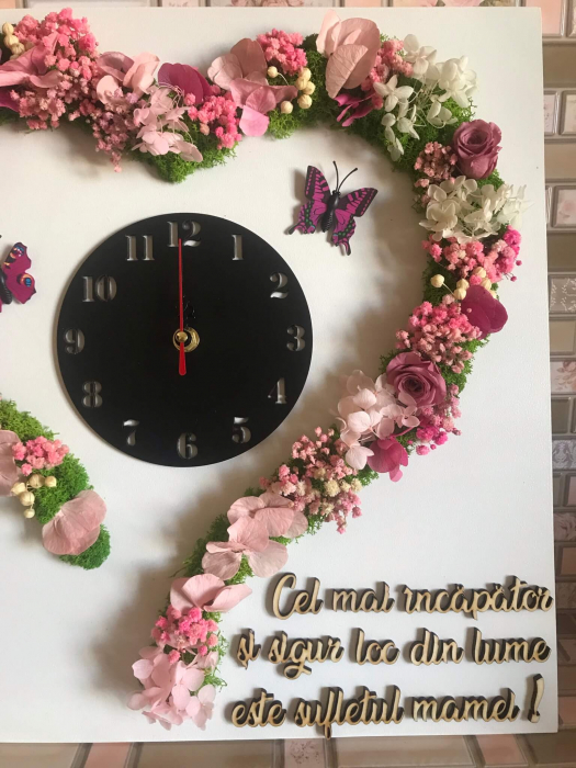 Ceas decorativ cu licheni [3]