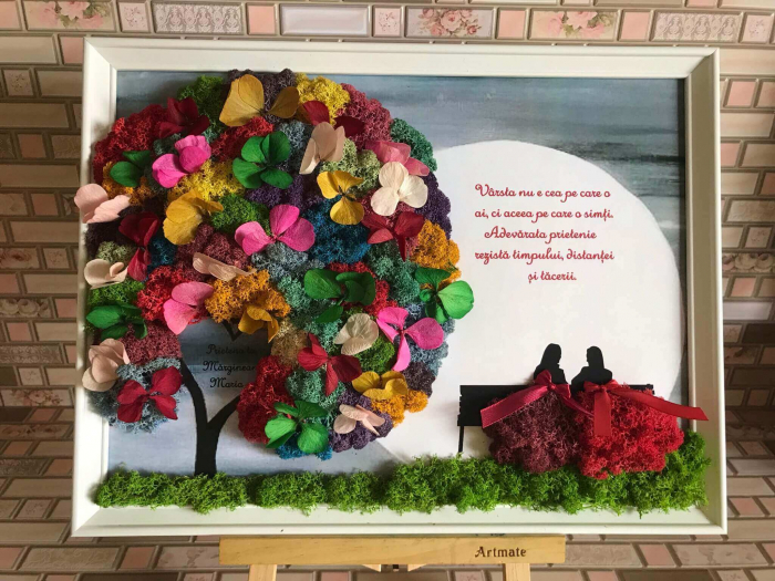 Tablou cu licheni prietena [2]