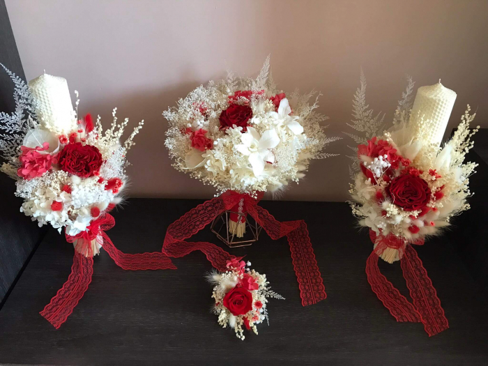 Lumanari nunta si buchet flori mireasa [1]