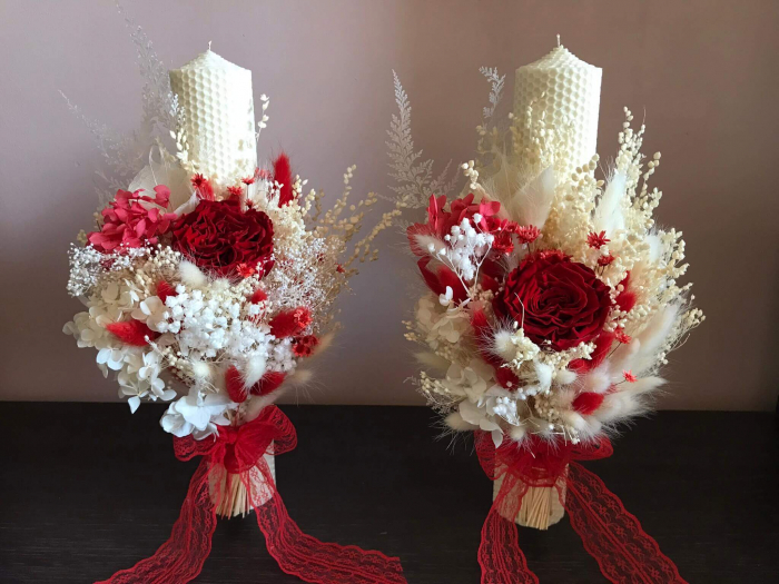 Lumanari nunta si buchet flori mireasa [4]