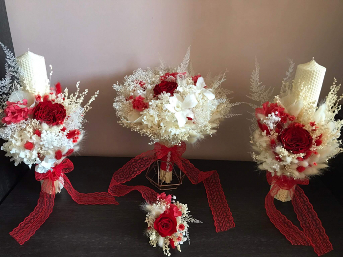 Lumanari nunta si buchet flori mireasa [2]