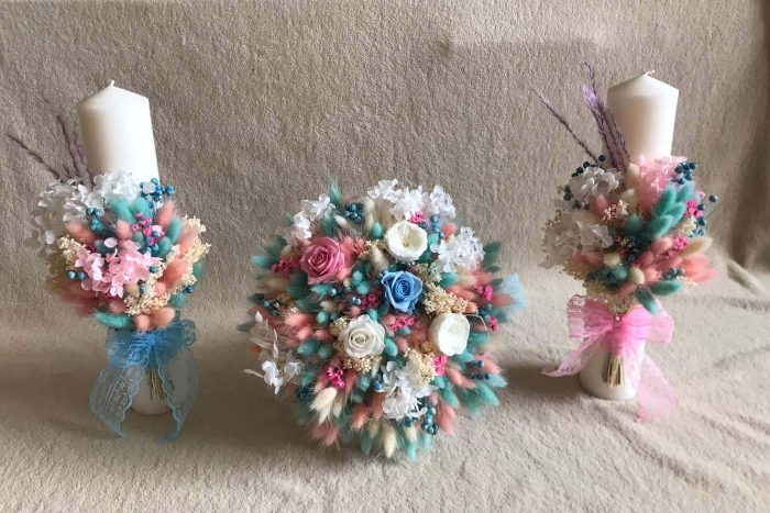 Lumanari nunta si buchet flori mireasa [1]
