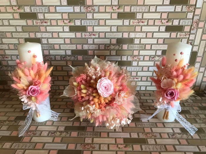 Pachet lumanari nunta + Buchet mireasa [1]