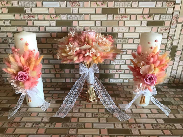 Pachet lumanari nunta + Buchet mireasa [2]