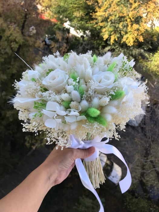Pachet lumanari nunta + Buchet mireasa+ Buchet nasa [6]