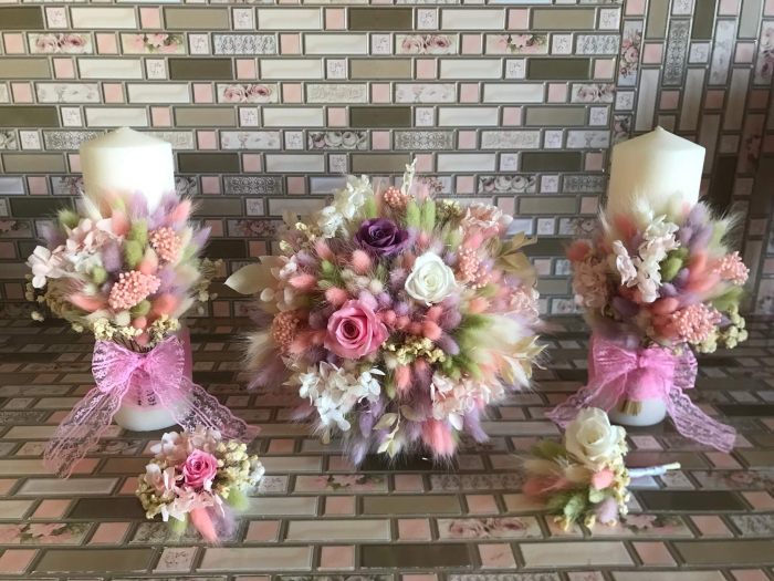Pachet lumanari nunta + Buchet mireasa [1]