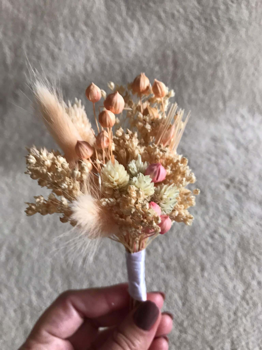 Pachet lumanari fagure pentru nunta, buchet flori mireasa si cocarda ginere [7]