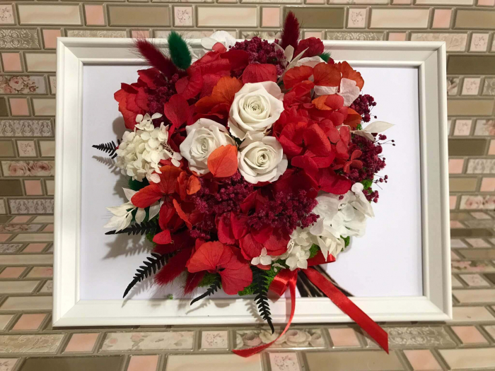 Tablou buchet flori uscate si licheni [4]