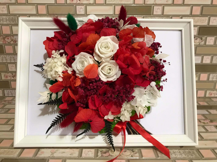Tablou buchet flori uscate si licheni [3]