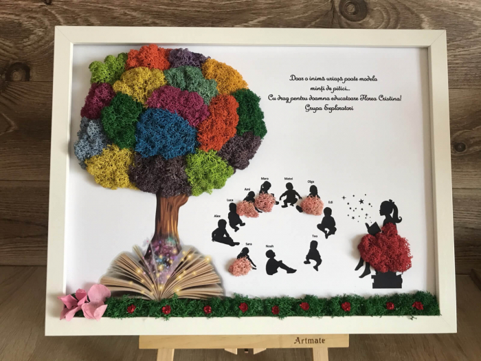 Tablou cu licheni Invatatoare/Educatoare/Profesoara [2]