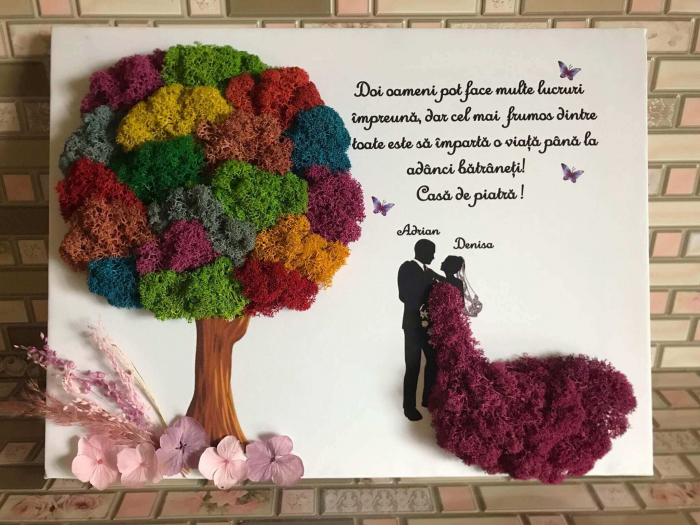 Tablou cu licheni personalizat pe canvas [2]