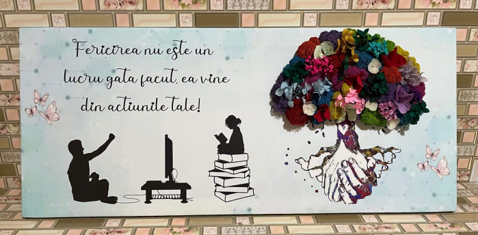 Tablou cu licheni personalizat pe canvas [6]