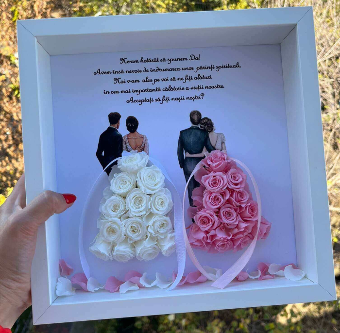 Tablou cu trandafiri criogenati nasi si fini [2]