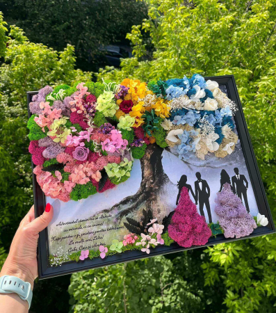 Copacul Vieții – Tablou floral premium din licheni și flori criogenate [1]