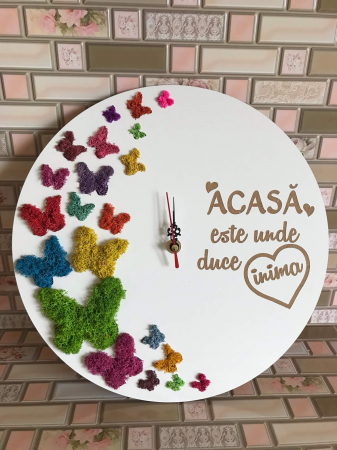 Ceas decorativ cu licheni [1]
