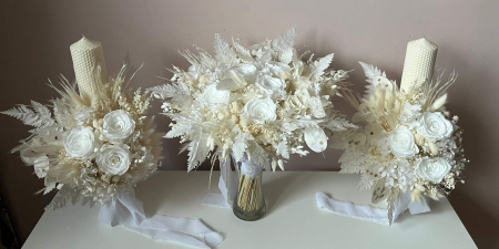 Pachet lumanari nunta + Buchet mireasa [1]