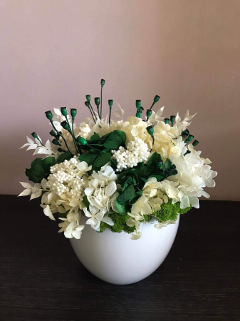 Aranjamente cu licheni si flori criogenate - Aranjament floral