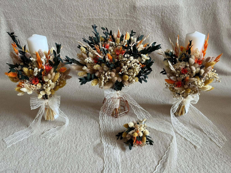 Pachet lumanari nunta + Buchet mireasa [1]