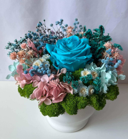 Aranjamente cu licheni si flori criogenate - Aranjament floral