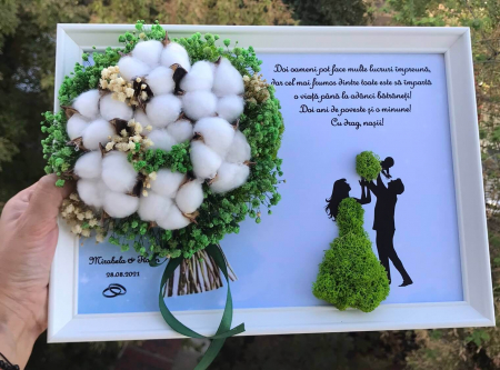 Tablouri cu licheni pentru Nasi si Fini - Tablou cu licheni buchet