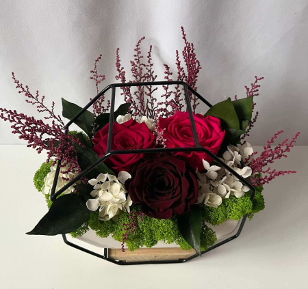 Aranjamente cu licheni si flori criogenate - Aranjament floral