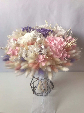 Buchete din flori naturale uscate si stabilizate - Buchet flori mireasa
