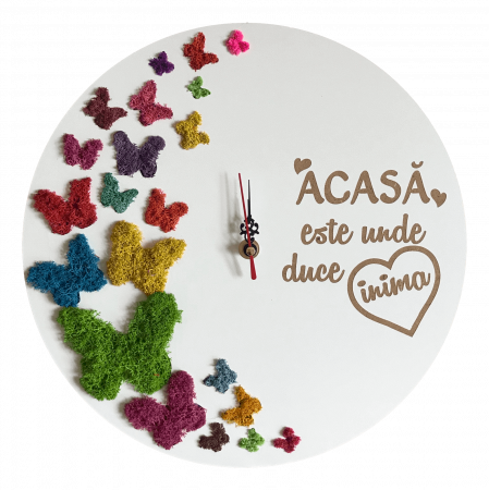 Ceas decorativ cu licheni - Ceas decorativ cu licheni