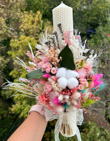 Lumanari nunta cu flori criogenate [2]