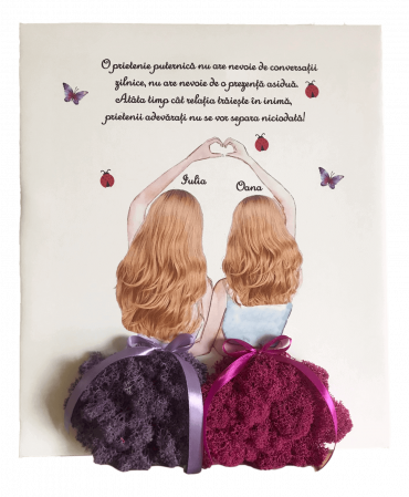 Tablouri cu licheni pe canvas - Tablou canvas prietene
