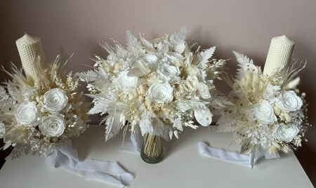 Pachet lumanari nunta + Buchet mireasa [2]