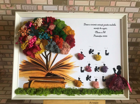 Tablou cu licheni Invatatoare/Educatoare/Profesoara [1]