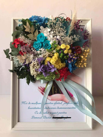 Tablou buchet flori uscate si licheni [3]