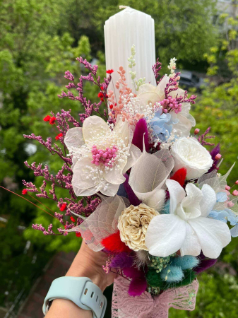 Lumanari nunta cu flori criogenate [1]