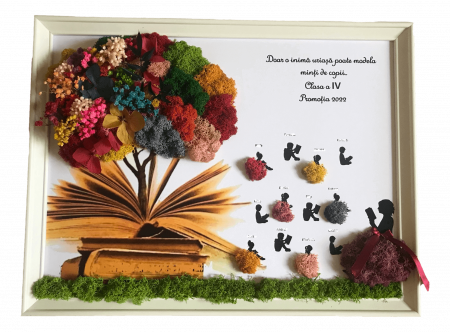 Tablouri Educatoare, Invatatoare, Profesoara - Tablou cu licheni Invatatoare/Educatoare/Profesoara