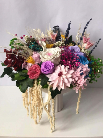 Buchet flori criogenate in vas ceramic cu picior [3]